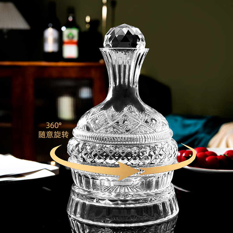 हाई-एंड रोटेटिंग वाइन वाइन डिवाइडर आभूषण पॉट