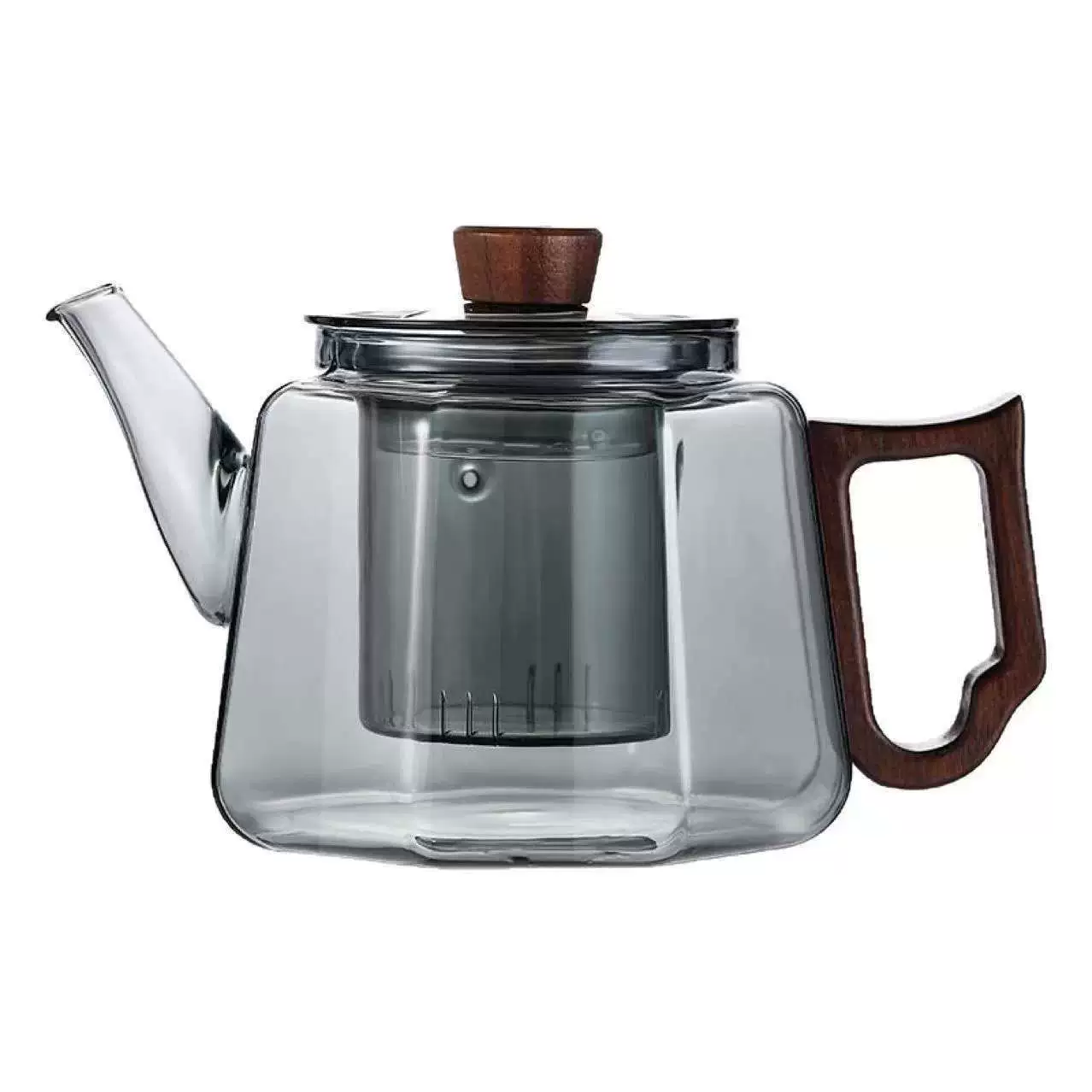 गाढ़ा उच्च-बोरोसिलिकेट ग्लास गर्मी प्रतिरोधी चाय का बर्तन